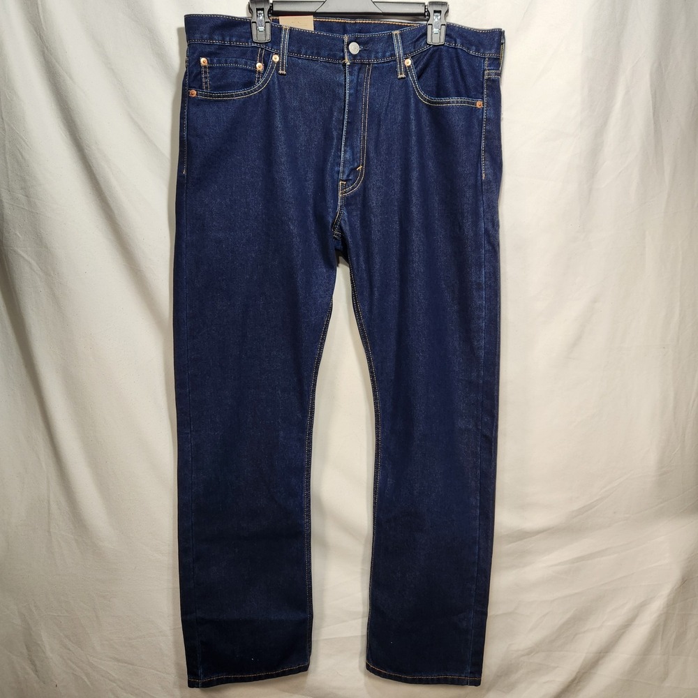 Levi's 513 Mens Jeans 36X30 Dark Blue Stretch Denim